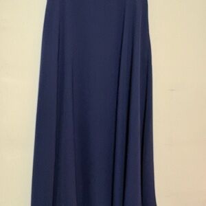 Uniqlo Deep Blue Midi Knee-length Skirt